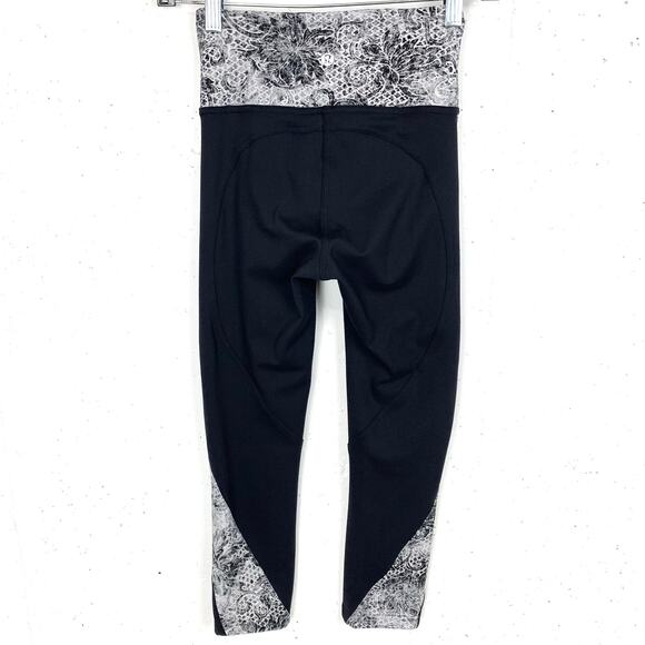 Lululemon Womens Sweat & Repeat Crop 21" Serigraph Starlight Black Multi Size 2 - Picture 6 of 13